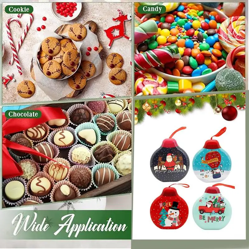 

Олово для печенья, 4 предмета, украшенная праздничной тематикой банка для хранения еды, банка для печенья, украшенная рождественской кухней, конфет, кексов, кондитерских изделий