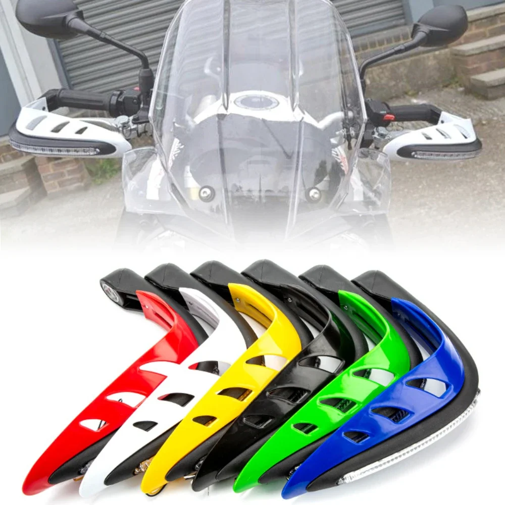 LED Flashing Motorcycle Hand Guards - Waterproof Turn Signal Covers for Street Bikes & Dirt Bikes, Durable ABS Material