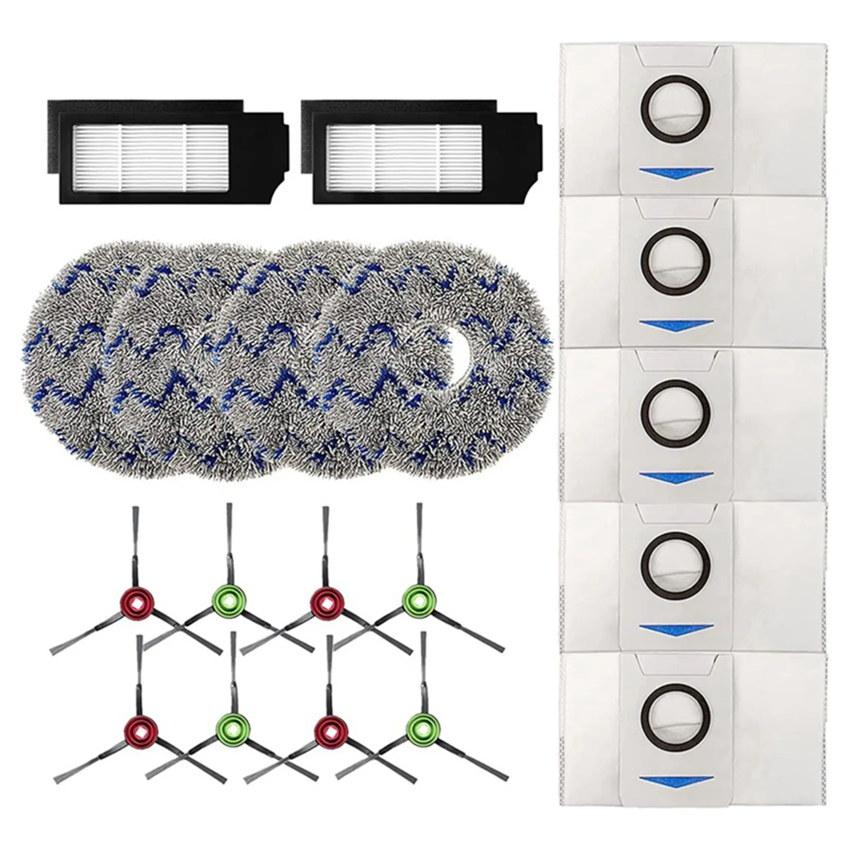 Vacuum Cleaner Floor Care Replacement Parts Kit for ECOVACS DEEBOT X1 Omni/X1TURBO/X1 Plus Robot Vacuum Cleaner