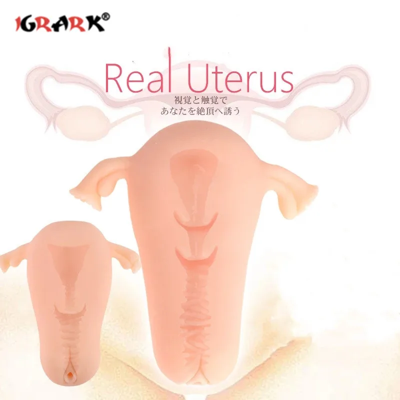 Creative Uterus Masturbator for Male Realistic Vagina Pocket Pussy Real Onahole Masturbation Cup Sex Toys for Adult Simulation