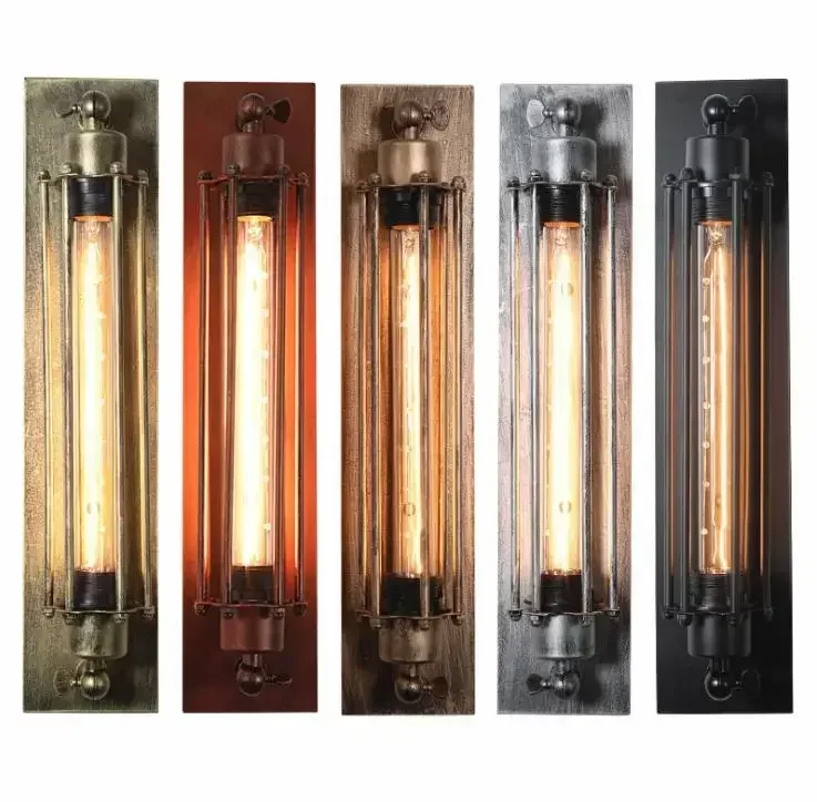 

American style retro industrial creative individual arm iron wall lamp Edison flute wall lamp