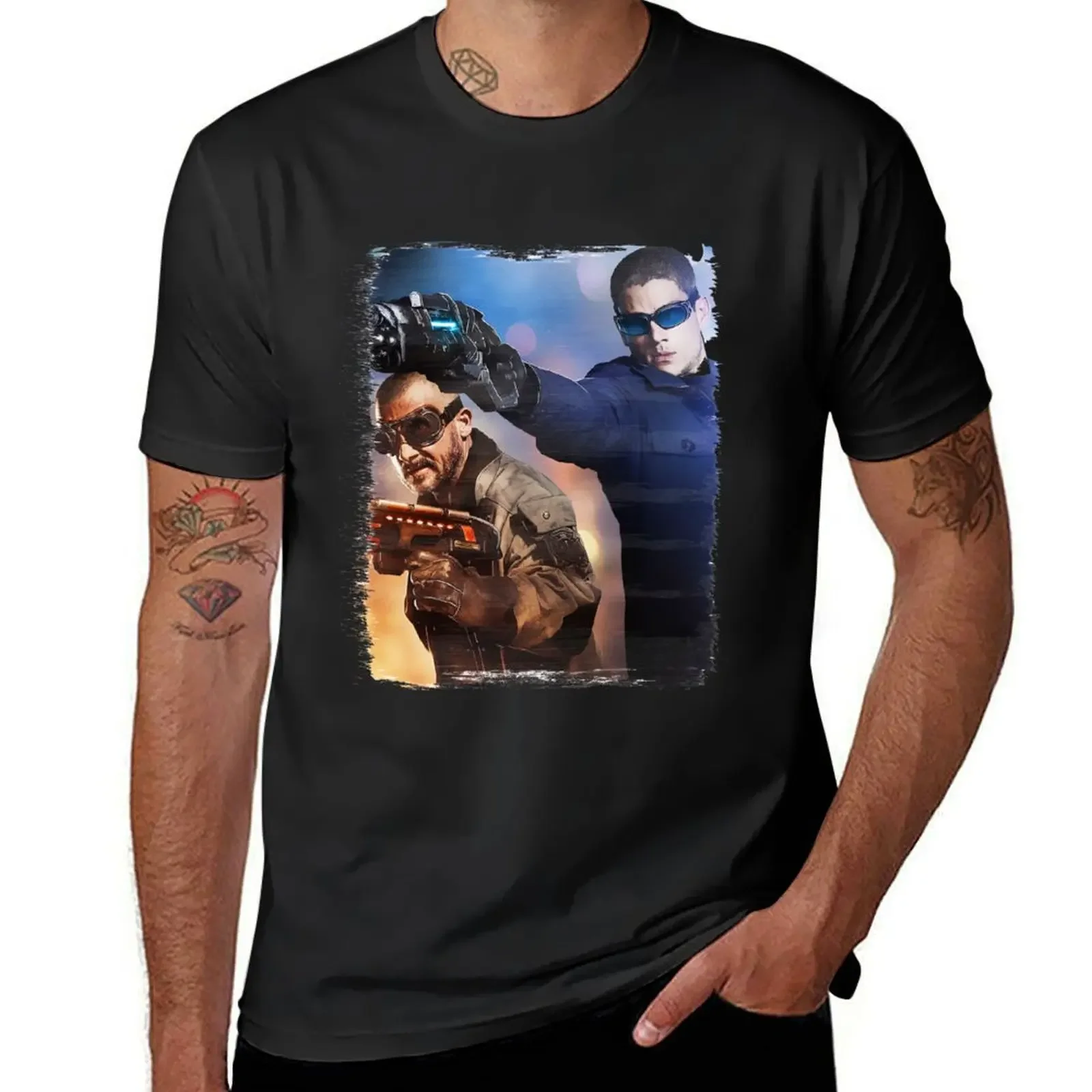 LOT - Captain Cold & Heatwave Paint Splash T-Shirt plus size clothes customs design your own t shirts for men graphic