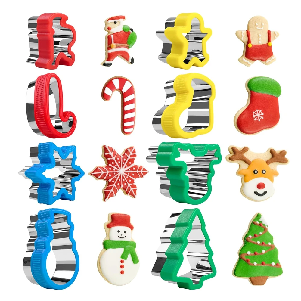 

Stainless Steel Christmas Cookie Cutters Set Gingerbread Tree Mold Christmas Cake Decoration Gift DIY Baking Biscuit Mould