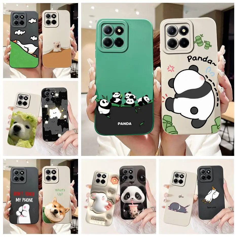 For Honor X8b Case Honor X8a Cute Panda Cartoon Cover Soft Silicone Phone Case For Honor X8a X 8b HonorX8a HonorX8b Fundas Coque