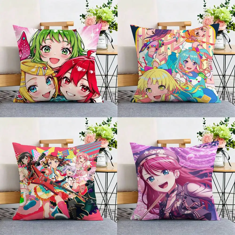 

2026 BanG Dream Double-sided print Pillow Case Pattern Printed Pillowcase For Living Room Sofa Cushion Cover
