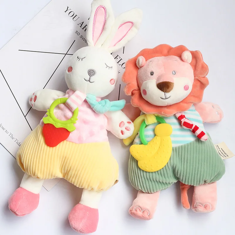 

Infant Baby Cute Bunny Elephant Lion Appease Doll Toys Cartoon Animals Toy Newborn Snuggle Plush Teether