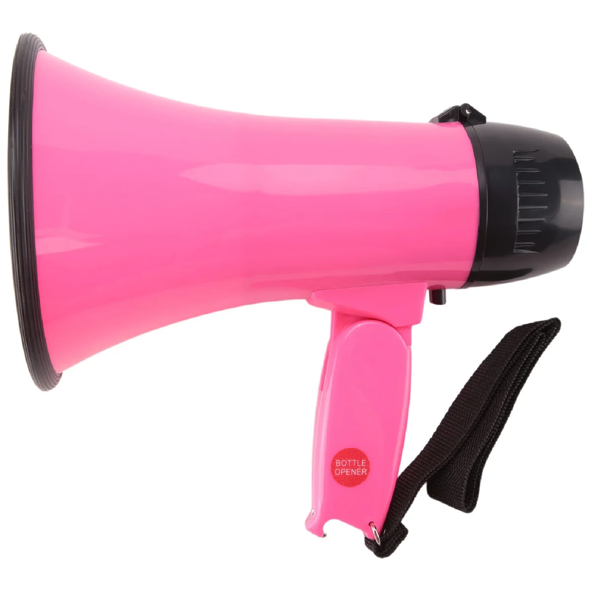 

25 Watt Compact Megaphone Speaker PA Bullhorn - with Built-in Siren, Voice Recorder, Bottle Opener,Pink