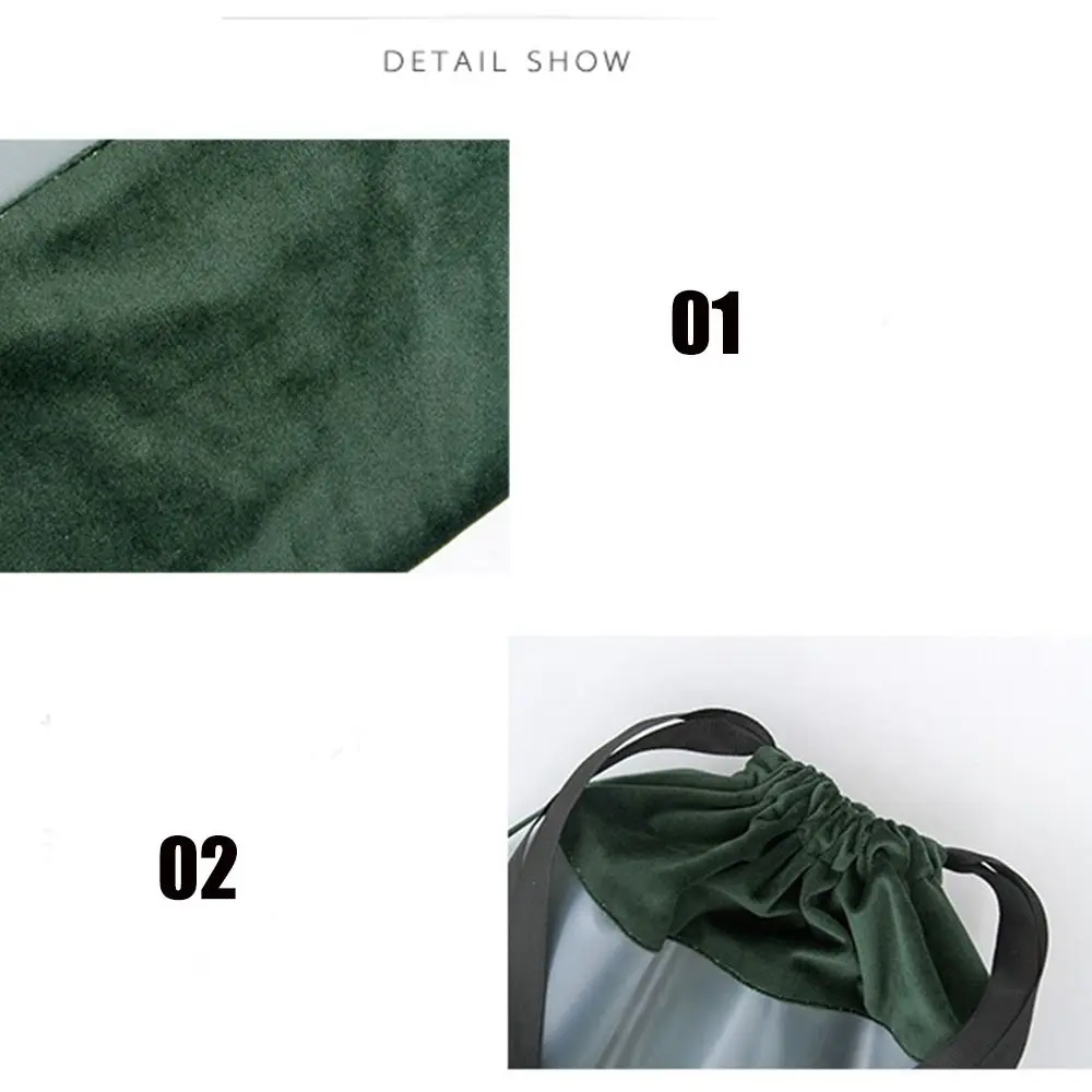 Baru dengan Kantong Debu Beludru Jendela Bening Tas Serbaguna Lembut Penutup Debu Tas Serut Tahan Debu untuk Sepatu dan Sepatu Bot