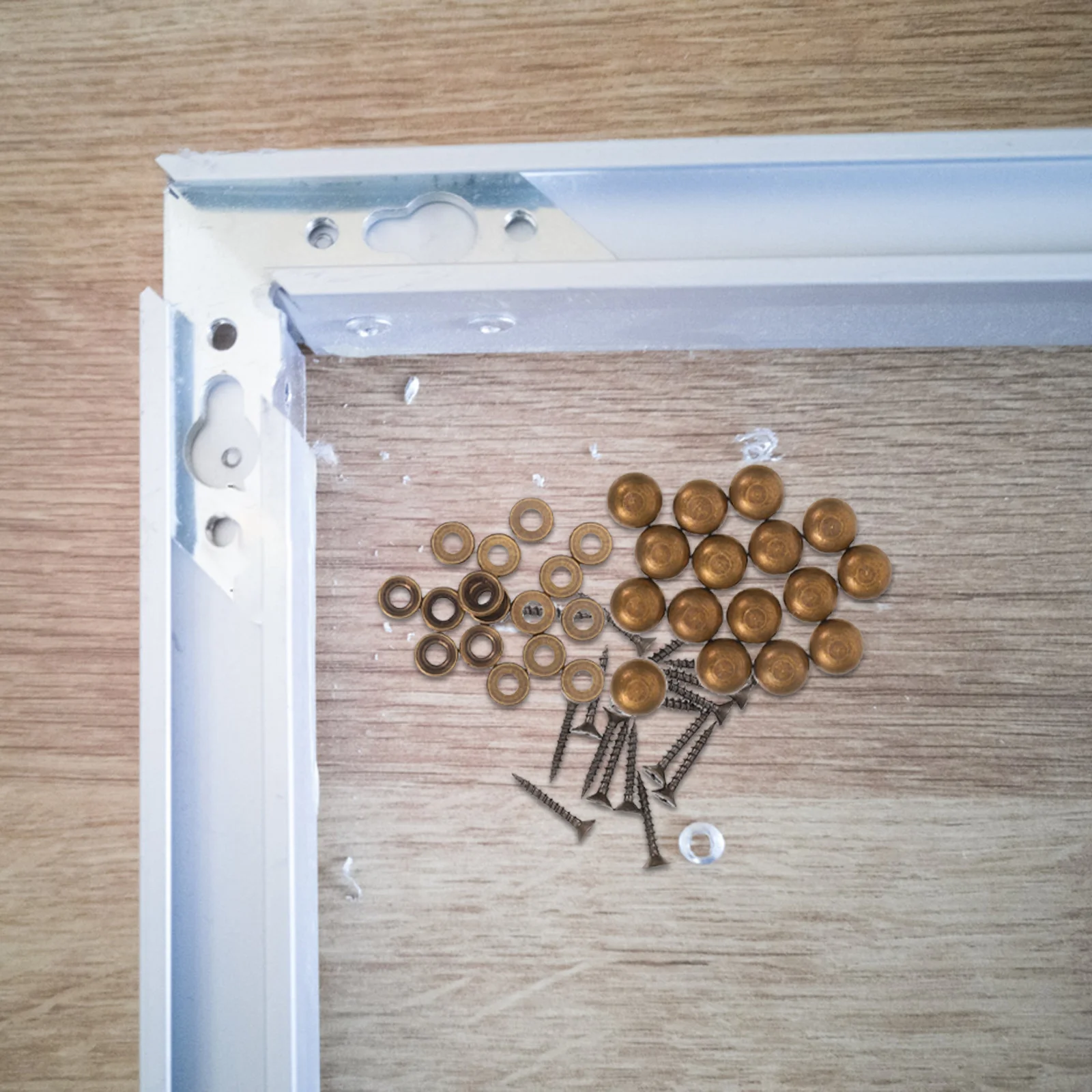 

16pcs Glass Mirror Nail Copper Screw Nail For Wooden Board Furniture Thickened Self-Tapping Fastener Hardware Fittings