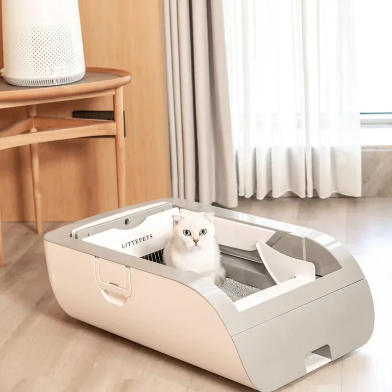 Automatic Cat Potty Smart Cat Toilet Deodorant Semi-closed Electronic Pet Self Cleaning APP Control