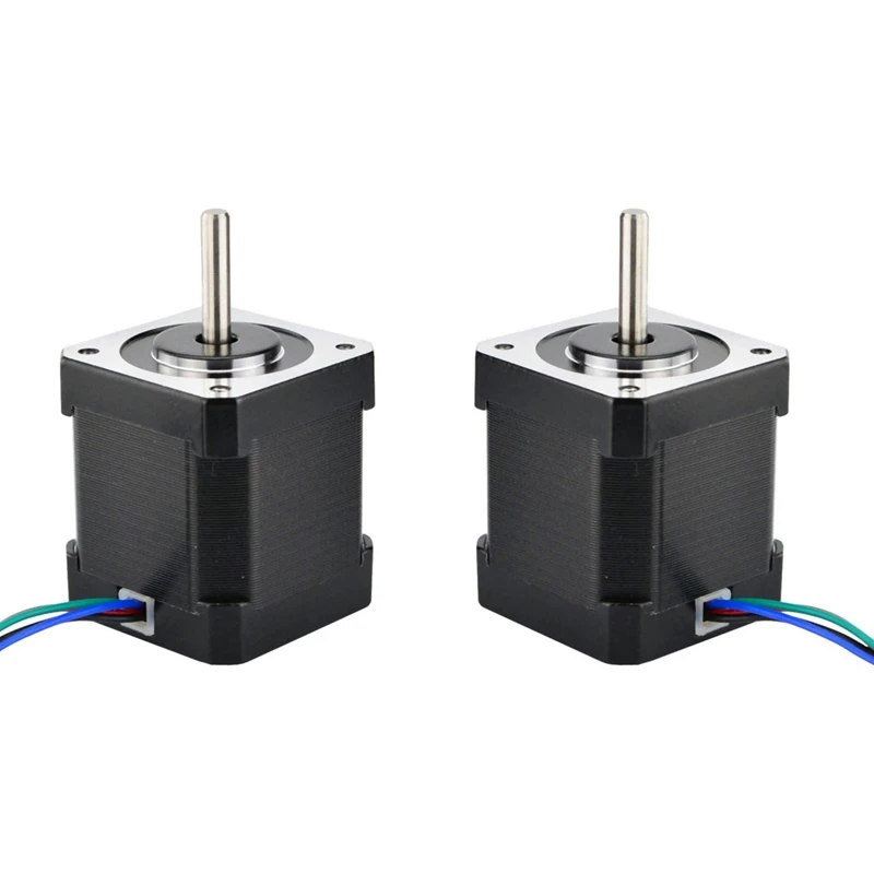 2X Nema 17 Stepper Motor 48Mm Nema17 Motor 42Bygh 2A 4-Lead (17Hs19-2004S1) Motor 1M Cable For 3D Printer Cnc Xyz Motor