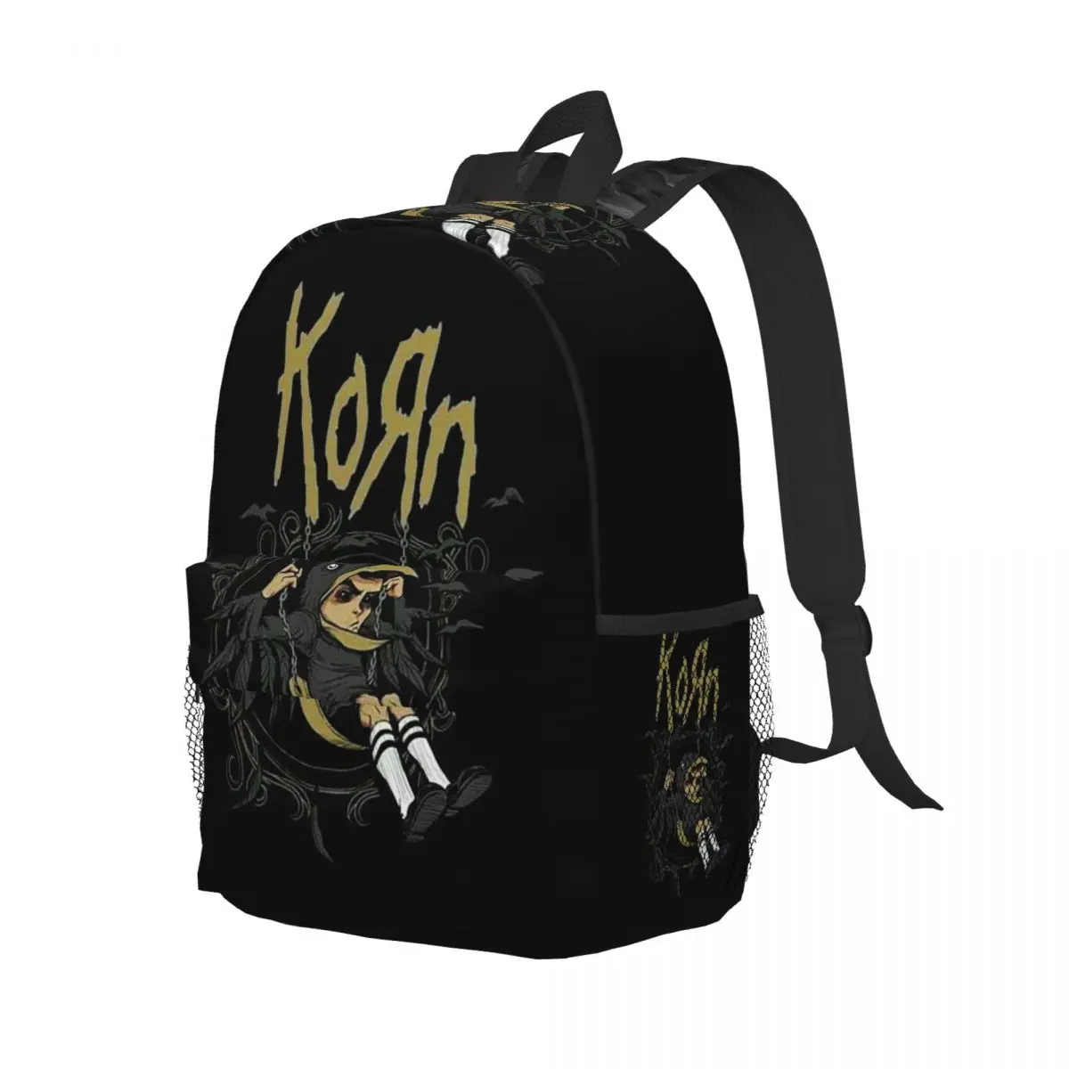 

Korn Rock Band Logo Backpack Student Boys Girls BookBag Children School Bag Laptop Shoulder Bags for Men Women