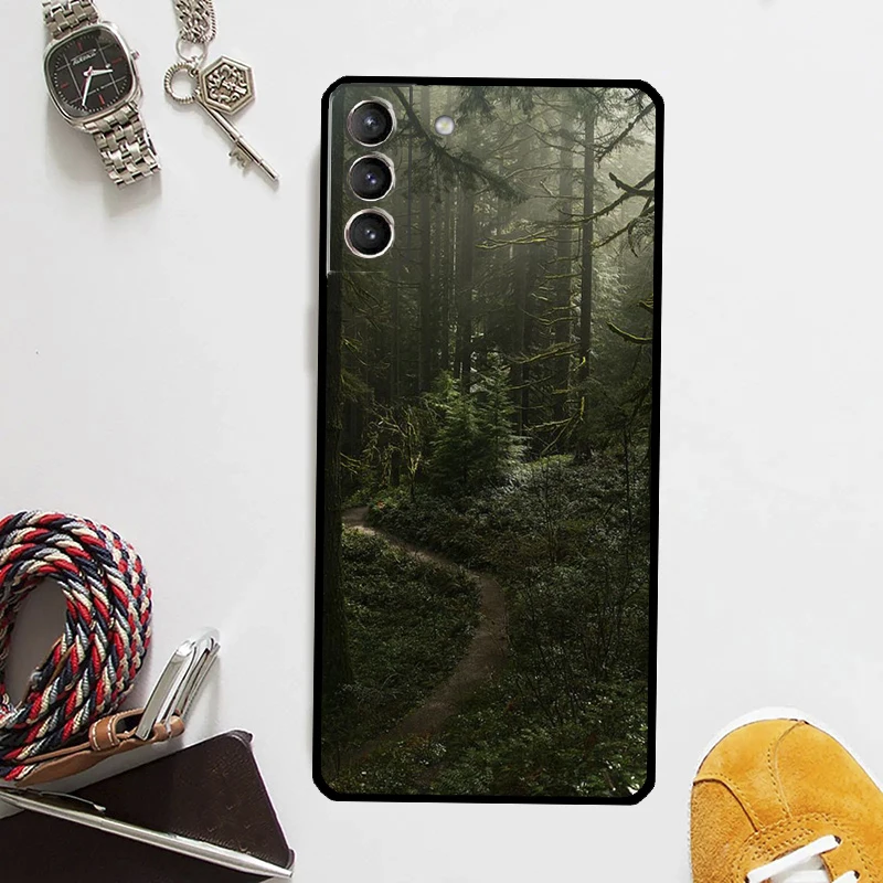 Beautiful Nature Forest Tree Cover For Samsung Galaxy S23 Ultra S8 S9 S10 S22 Plus S20 S21 FE Note 10 20 S24 Ultra Case