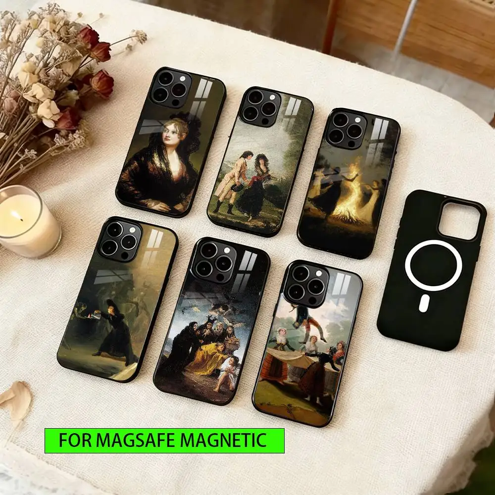 

Spain Francisco Goya Art Phone Case For iPhone17,16,15,14,13,12,11 Plus,Pro Magnetic For Magsafe Wireless Charging