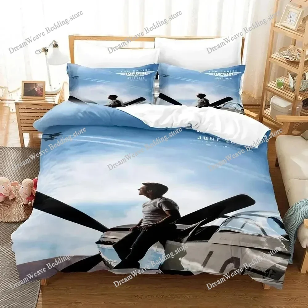 TV Top Gun Maverick Bedding Set Duvet Cover 3d Bedding Fashion Design Decoration King Duvet Cover Set Double Bed Set Bedding