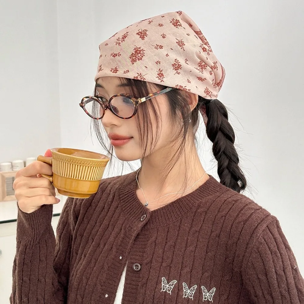 Корейский нежный кружевной шарф для волос, разноцветный реквизит для фотосессии, платок, аксессуары для волос, милая повязка для волос, ремешок для женщин и девочек