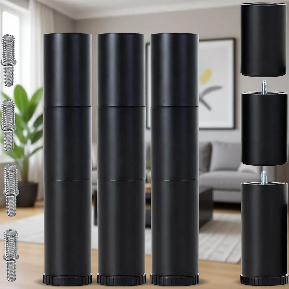 

Универсальные регулируемые ножки для кровати 3-в-1, 12 дюймов, набор из 4 штук с 4 типами резьбы