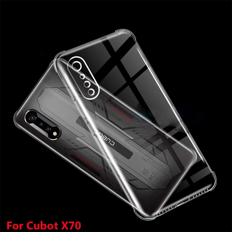 Camera Protection Case For Cubot X70 Silicone Caso Funda Transparent Phone Cover For Cubot X70 X 70 6.58 inch Soft TPU Case Etui