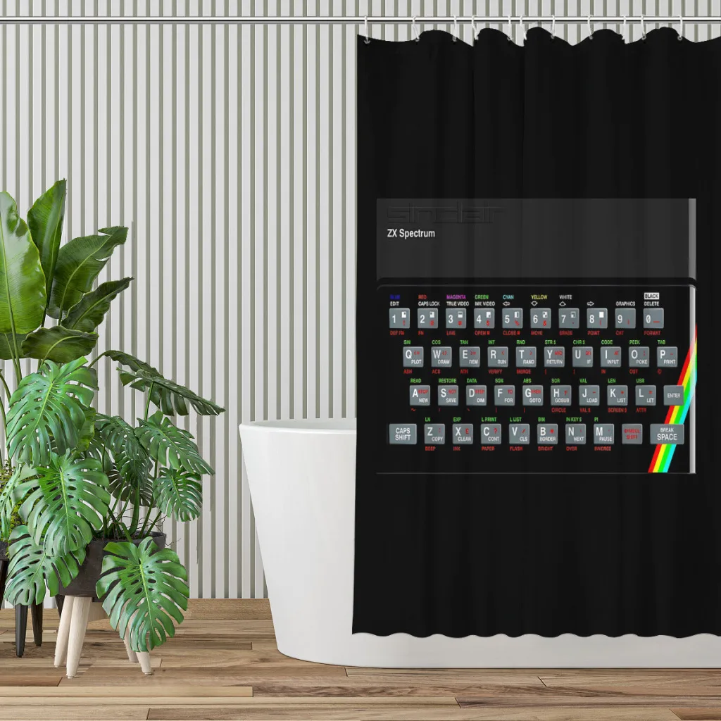 Keyboard Bathroom Shower Curtains ZX Spectrum Waterproof Partition Curtain Designed Home Decor Accessories