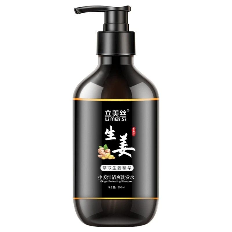 300ml Gengibre Cabelo Shampoo Hidratante Refrescante Shampoo Suavizante Nutritivo