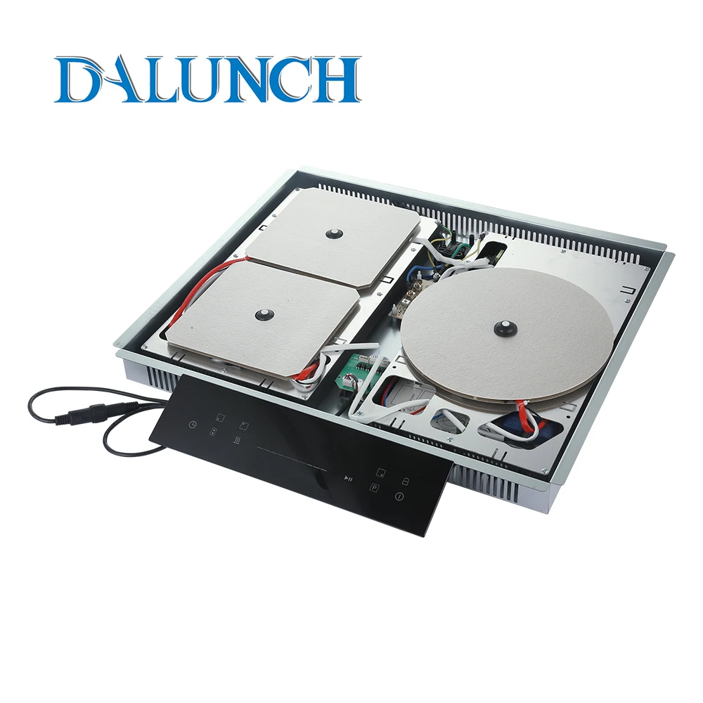 Hidden Induction Cooker 3-Burner Touch Control Ceramic Embedded Stove For Home And Hotel