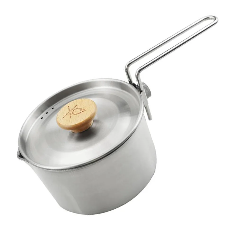 

Portable Noodles Pot For Camping Stainless Steel Outdoor Cooking Pot Lightweight Picnic Cookware Hiking Utensil Multi-Function