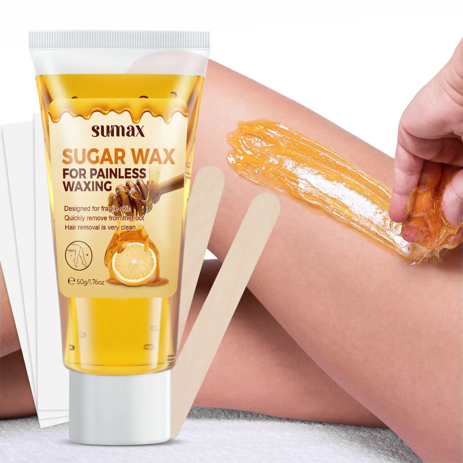 50 جرام كريم إزالة شعر شمع العسل لكامل الجسم تحت الإبطين والساقين والذراعين وإزالة العناية بالبشرة النظيفة بسرعة #1