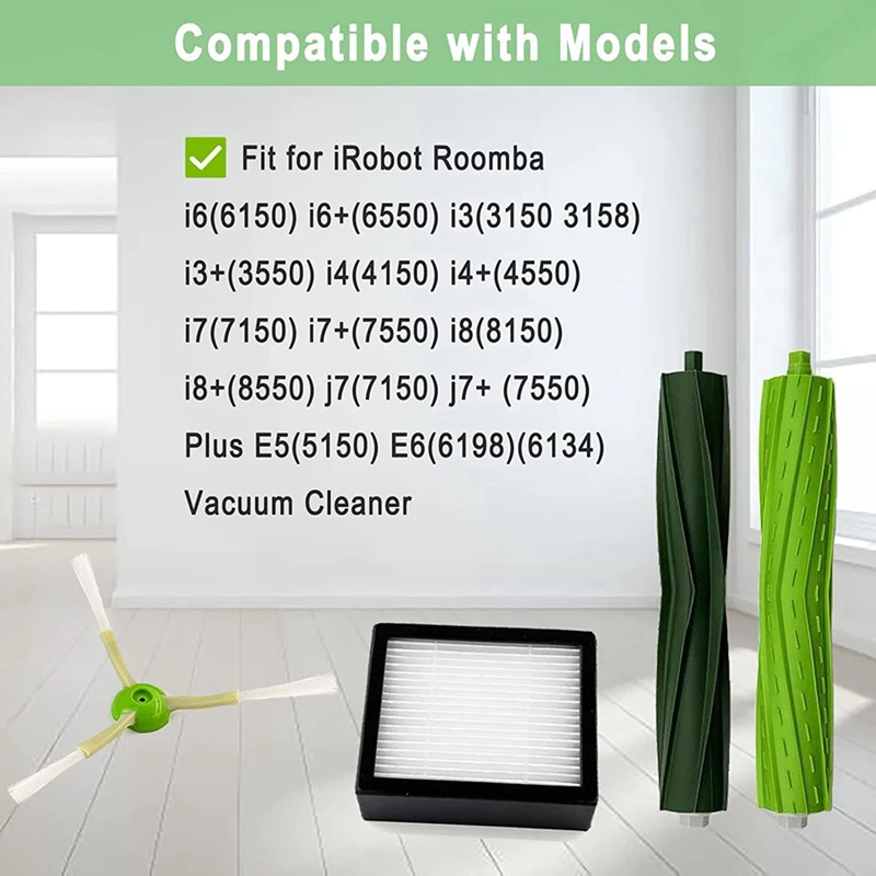 For Roomba Replacement Accessories Kit Compatible For Roomba J7 J7+/Plus E5 E6 E7 I7 I7+ I3 I4 I6 I6+ I8 Vacuums