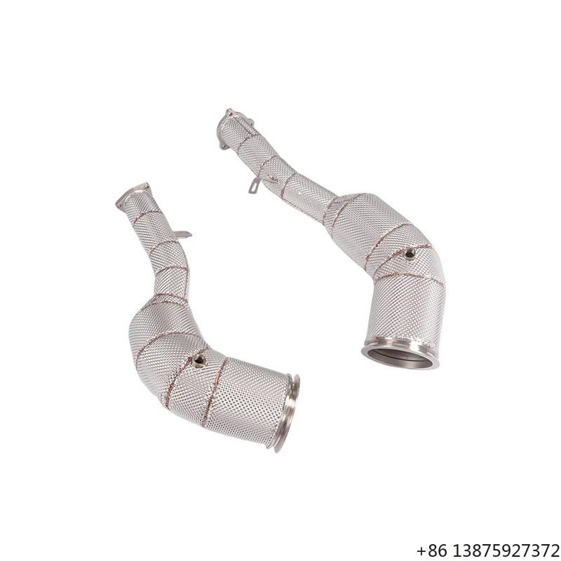 

Stainless Steel Downpipe Exhaust System for C8 S6 S7 2.9T Exhaust Downpipe Heat Shield Front Pipe System