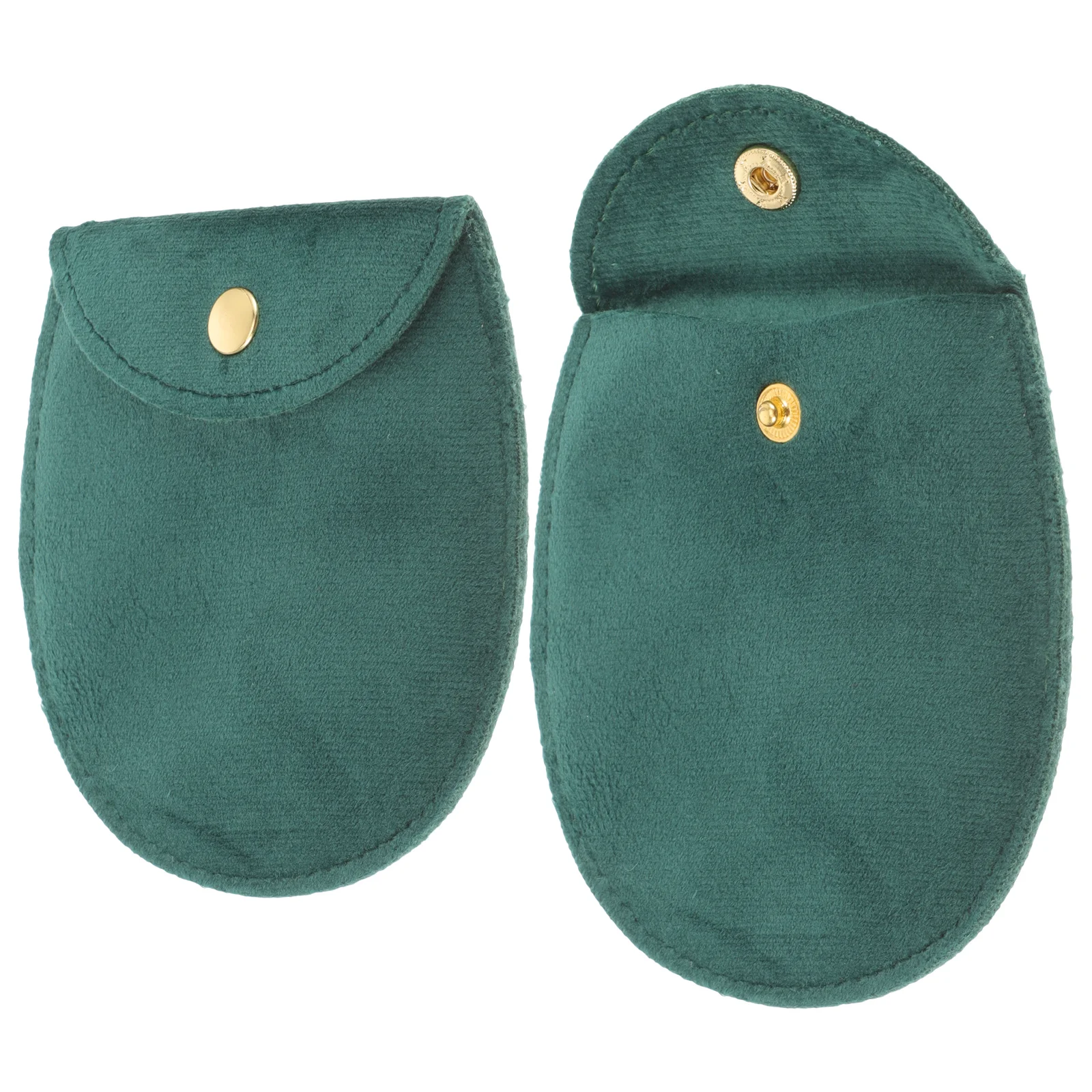 Bolsa para reloj de bolsillo Bolsa para almacenamiento de joyas 2 piezas (verde - tamaño semicircular grande) Envoltura