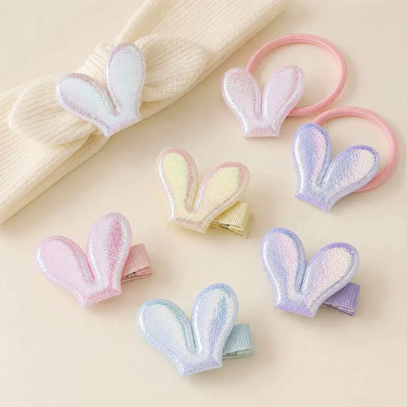 60 Stück Regenbogenfarbene Ohren-Applikationen 3*3,8cm Glänzende DIY-Dekorationen für Kopfbedeckungen, Taschen, Haarspangen und Stoffaccessoires – Detail 3