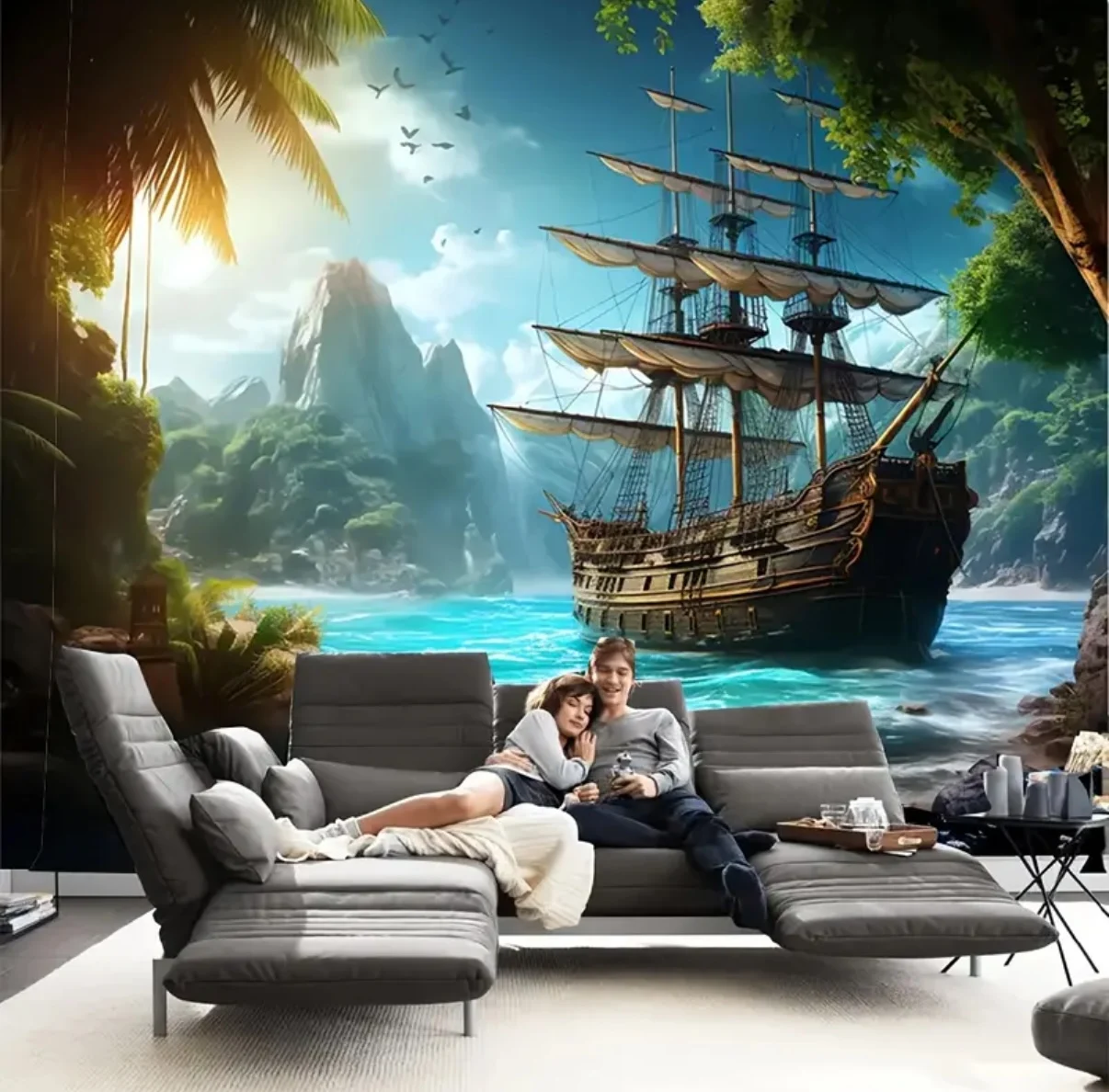 

Pirate Ship Sailor Theme Background Birthday Party Bedroom Decoration Poster Party Photography Studio Props