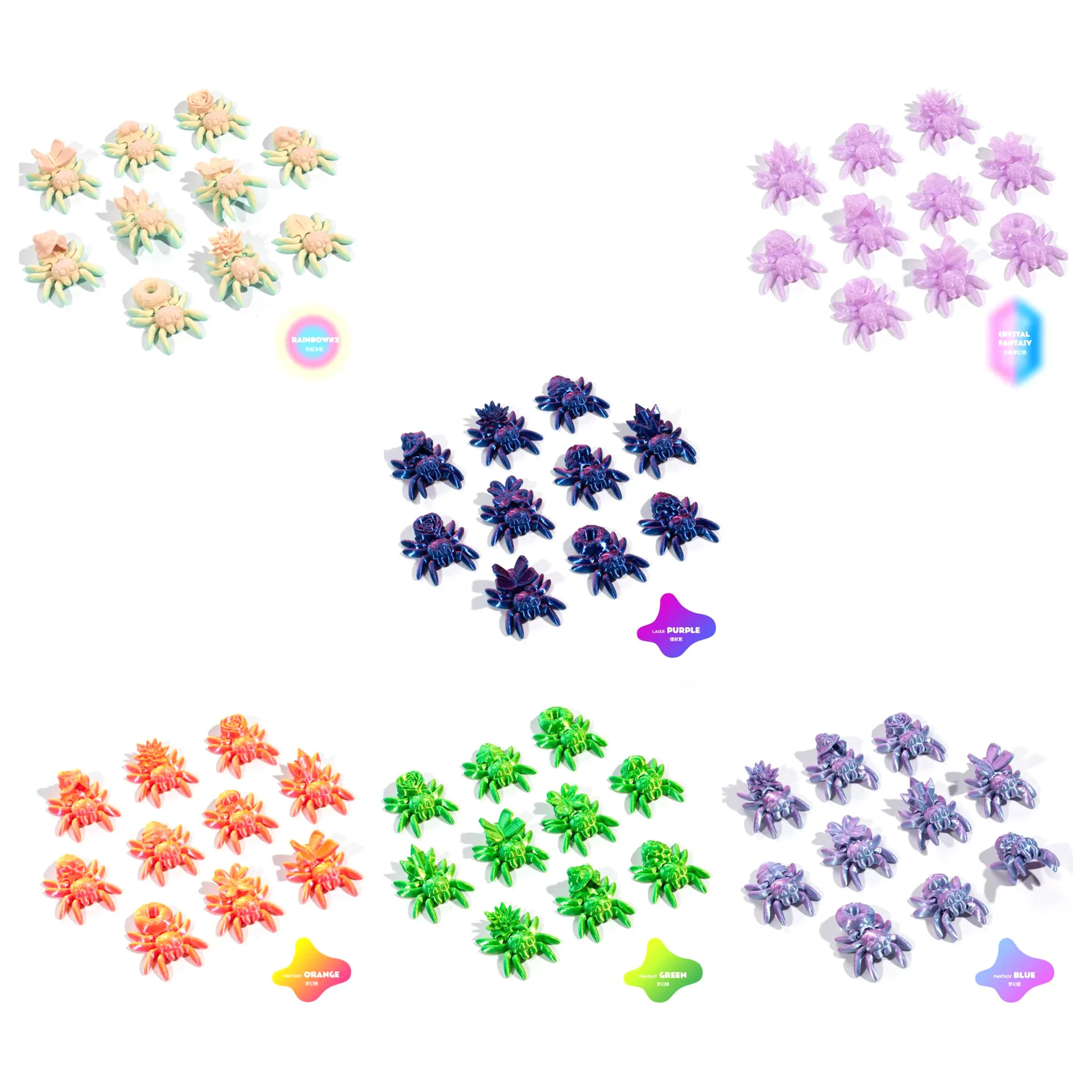 3D printing spider spider cross-border explosion movable joint integrated ornament micro landscape DIY figure gift