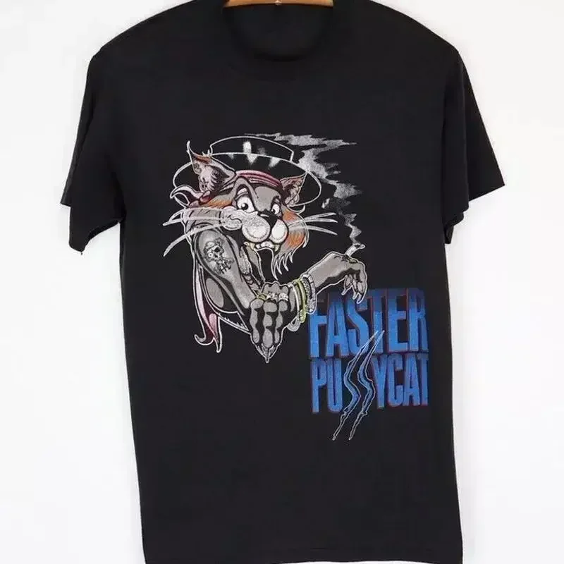 Faster Pussycat T Shirt Black  All Sizes size S 5XL