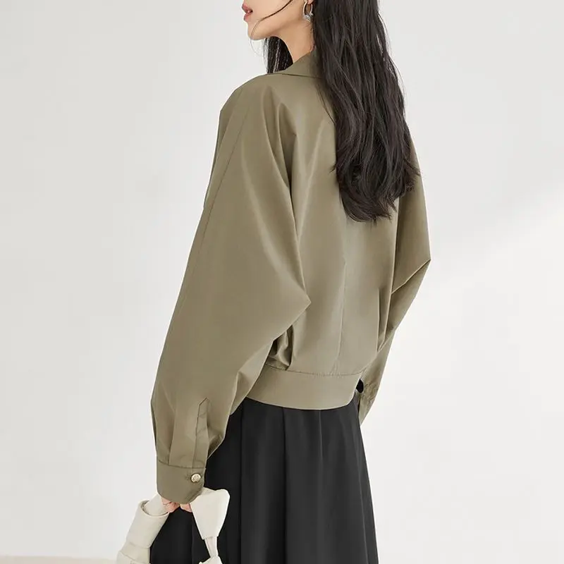 Autumn Blouse Women's Shirt French Style V Collar Shirts Female Temperament Chic Commuter Tops Lady Blouses