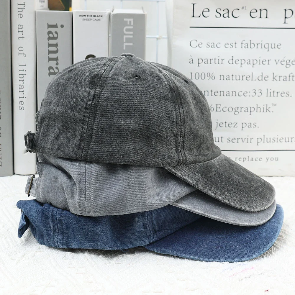 Retro Cotton Denim Baseball Cap for Men Women Fashion Sun Hat Cotton Top Visor Caps Casual Outdoor Retro Snapback Hats Unisex