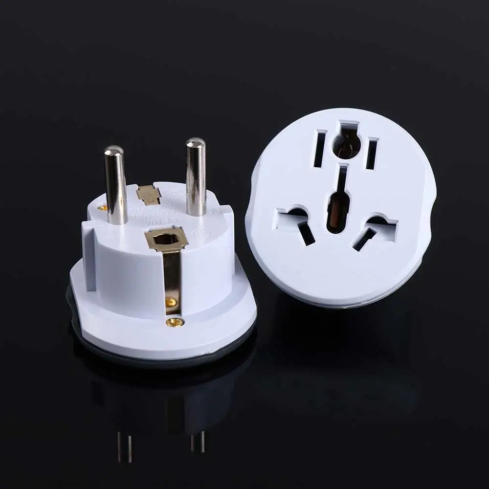 Quality 16A 250V 2 Round Pin Socket Power Plug Plug Converter EU Plug AU UK CN US To EU Plug EU Plug Adapter Power Plug Adapter