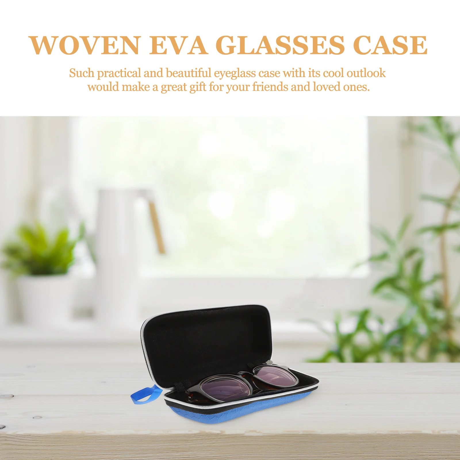 1pc Zipper Eyeglasses Case Honeycomb Pattern Glasses Case Sunglasses EVA Box Protector with Zipper (Purple)