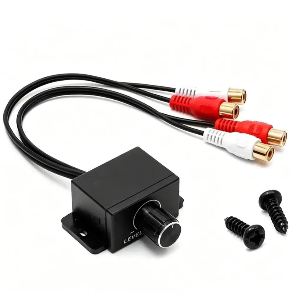 Remote Control Car Volume Control Knob RCA Female Dual Channel Bass Level Remote Knob Durable Adjuster