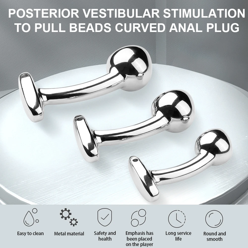 تدليك معدني مثير الفناء الخلفي الشرج التوسع G-نقطة شرجي التوصيل منحني سيليكون الفطر رئيس منتجات الجنس الكبار الخروج 18 +