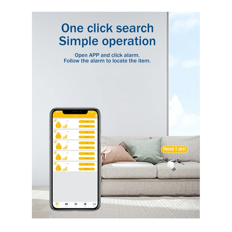 Mini GPS Tracker Bluetooth Anti-Lost-Gerät Schlüssel Haustier Handy Anti-Lost-Gerät blau