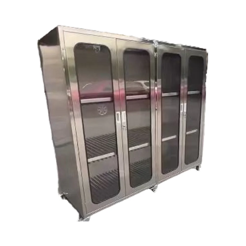 

Современный шкафчик для хранения из нержавеющей стали со стеклянной дверью, металлическими и деревянными панелями для лабораторной комнаты, квартиры, ванной комнаты или наружного использования