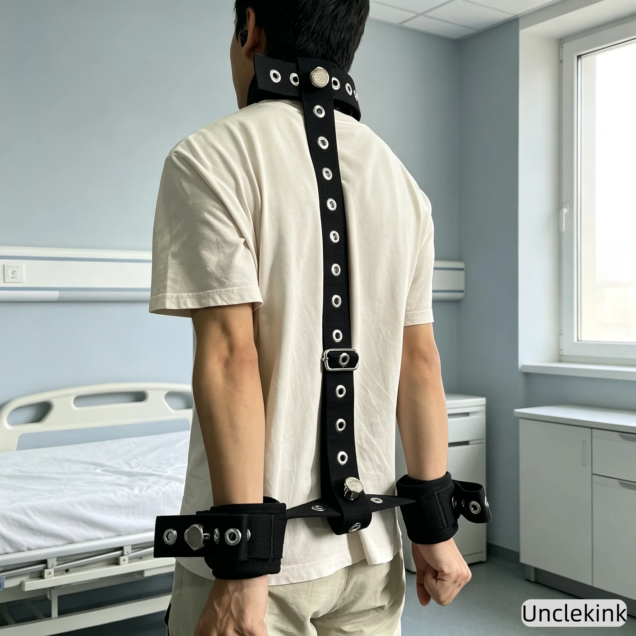 Medical Patient Restraint Straps Full Body Limb Fixation Belt Hospital Neck Wrist Restraint Locking Belt for Agitation view 4