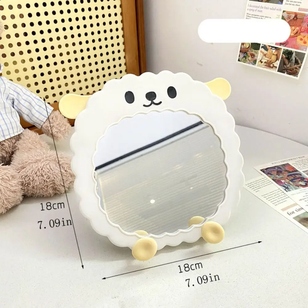 Cosmetische Cartoon Desktop Stand Spiegel Opvouwbare Schattige Schapen Make-Up Spiegel Kawaii Muur Gemonteerde Ijdelheid Spiegel Slaapzaal