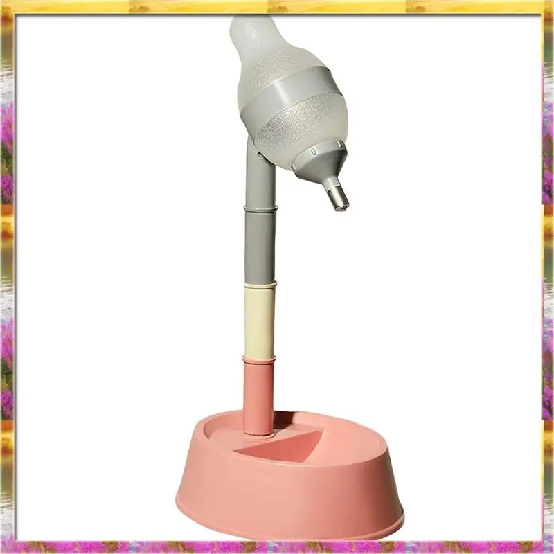 ABSU-pote para beber para perros y gatos, dispensador de agua ajustable en altura, fuente de agua colgante para lamer la boca y la barbilla no húmeda C