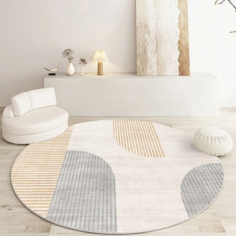 Minimalist Bedroom Decor Round Carpet Large Area Thick Lounge Rug Wabi-sabi Style Carpets for Living Room Fluffy Soft Plush Mat