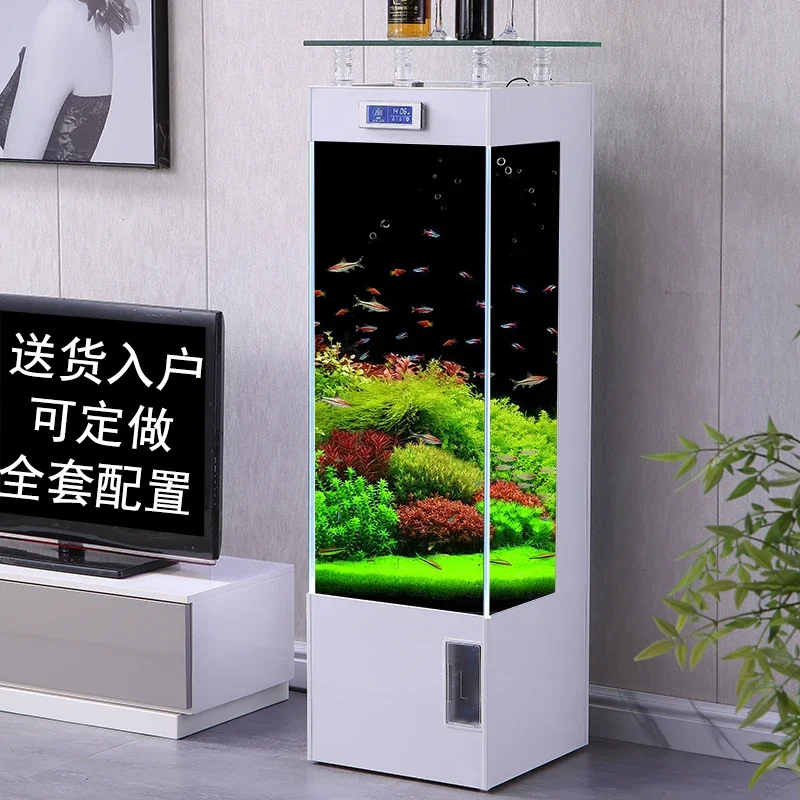 Fish Tank Aquarium Creative Living Room Goldfish Turtle Arhat Grass Tank