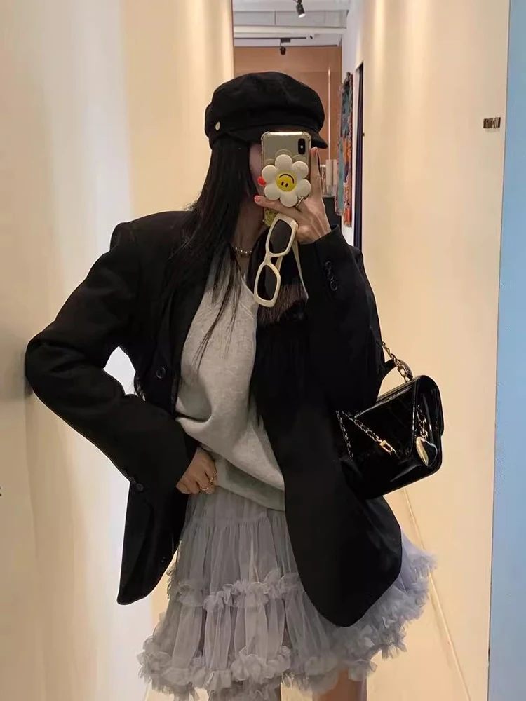 Liliang femmes f jupe été nouveau Sle Agel Personali moelleux gâteau jupe ort jupe Me bois oreille à volants taille haute