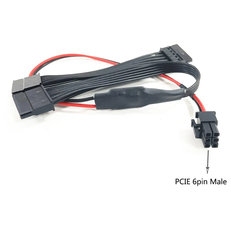 PCI-E 6pin Female 12V to SATA HDD / IDE Power Supply Cable Graphic Card PCIE 8pin 12V to SATA/IDE Cable DC 5.5*2.5  to 12V SATA