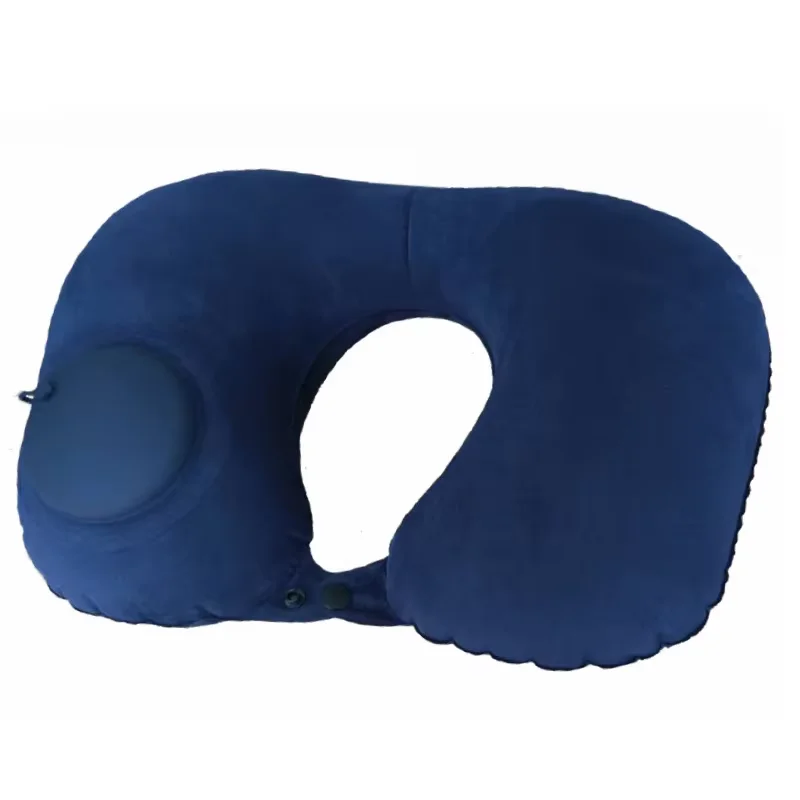 Almohada inflable en forma de U para el cuello, soporte ergonómico para la cabeza para avión, tren y coche